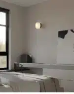 Luxury Spain natural Marble Round Wall Lamp Nordic Modern LED room Light living room Bedroom Passage corridor High-end