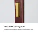 Japanese Style Vintage LED Solid Wood Wall Light with Switch for Dining Room Hotel Aisle Minimalist Retro Atmosphere Wall