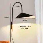 2026 Nordic Style Iron Wall Lamp Minimalist Ins Wall Sconce For Bedroom Headboard Living Room Hallway Entryway Soft Ambient