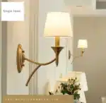 New American Wall Lamp Bedroom Bedside Wall Lamp Living Room Simple Country Wrought Iron Staircase Corridor Lamps – top view
