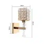 E14 Crystal Wall Lamp Modern Creative Bedside Wall Lights Sconce Wall Lighting Luminaire Home Living Room Bedroom Bathroom