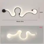 Modern wall lamp LED snake shaped decorative light in living room