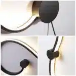 Modern wall lamp LED snake shaped decorative light in living room