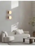 Luxury Spain natural Marble Round Wall Lamp Nordic Modern LED room Light living room Bedroom Passage corridor High-end