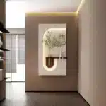 Entrance Decoration LED Wall Lamp Green Plant Corridor Hallway Modern Hanging Painting High-end Living Room Create Mural