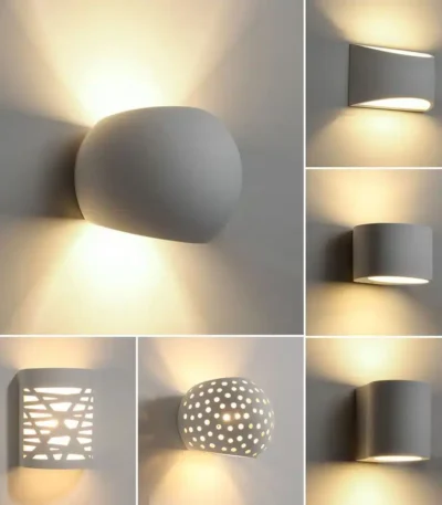 Modern LED Wall Lamp G9 5W Gypsum Wall Light Sconces Indoor Lighting Bedside Bedroom Living Room Kitchen Home Deco