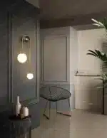 ASANZUO Glass Ball Lampshade Wall Lamp Gold Home Decor Living Room Bedroom Wall sconce Glass Lighting Luminaire – base detail