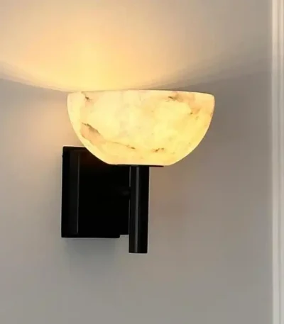 Marble living room Wall Lamp Wabi-Sabi Style Modern Luxury Bedroom Headboard Wall Lamp Creative Passage corridor wall