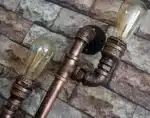 3 Light Craftman Water Pipe Wall Sconce Industrial Vintage Lighting Wall Light in Antique Bronze Finish Wall Lamp – styled