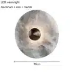 Bedroom Bedside Round Marble Wall Lamp Living Room Sofa Background Dector Hotel Corridor Entrance Cloakroom Led Lighting