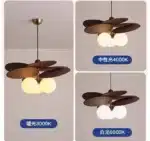 Wicker Chandelier Glass Ball Pendant Lamp E14 Bulb Ceiling Light Nordic Suspension – top view