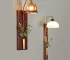 Japanese Style Vintage LED Solid Wood Wall Light with Switch for Dining Room Hotel Aisle Minimalist Retro Atmosphere Wall