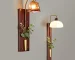 Japanese Style Vintage LED Solid Wood Wall Light with Switch for Dining Room Hotel Aisle Minimalist Retro Atmosphere Wall