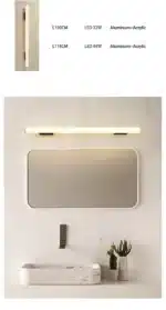 Wall Lamps Bathroom Led Mirror Light Waterproof 12W 16W 22W AC85-265V LED Tube Modern Wall Lamp Bathroom Lighting – close-up