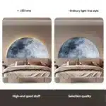 Moon wall lamp 3D sandstone semi-circle wall art for bedroom headboard