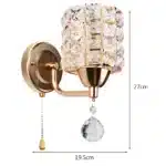 E14 Crystal Wall Lamp Modern Creative Bedside Wall Lights Sconce Wall Lighting Luminaire Home Living Room Bedroom Bathroom