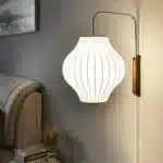 Japanese Style Silk Living Room Wall Lamp Modern and Simple Wire Controlled Switch Homestay Bedroom Bedside Wall Lamp