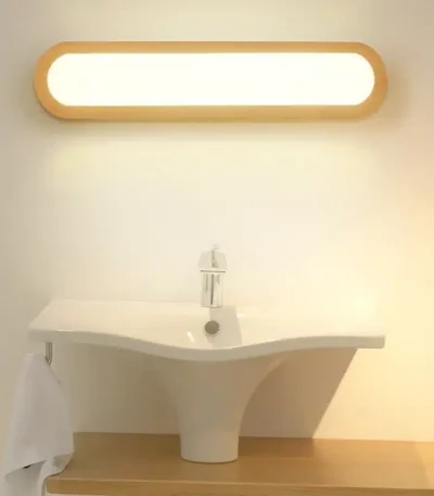 OUDELADI Home bedroom wood wall lamps AC110-240V Japan study background Wall sconce Bathroom LED mirror light