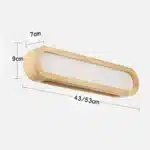 Modern wood wall sconce for bedroom with warm LED light