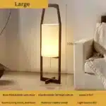 Design sense Japanese floor lamp retro homestay living room tea room hotel art wabi sabi style wooden art vertical lighting