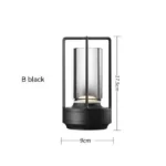 Modern USB table lamp with charging port on a wooden desk