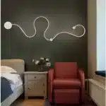 Modern wall lamp LED snake shaped decorative light in living room