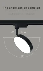 2 Wires Set LED Track Light AC220V-240V 12w 18W 24W Black Aluminum Track Lighting Rail Spot Led For Home Kitchen Clothing