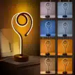 Water ripple nightlight projecting colorful waves on bedroom wall
