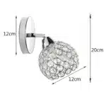 E14 Crystal Wall Lamp Modern Creative Bedside Wall Lights Sconce Wall Lighting Luminaire Home Living Room Bedroom Bathroom