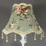 Retro table lamp shade with fringe beads and pearl tassel in European style