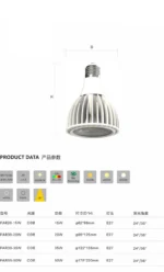 High quality Led par20 par30 par38 Light 15w 30w 50w E27 shop spotlight Ra90 without cooling fan AC85-265V – in a cozy room