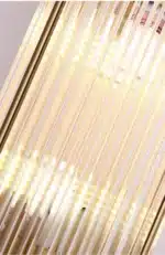 Chinese style minimalist creative glass crystal wall lamp for living room/bedroom/hallway/hotel lobby lighting – angled view