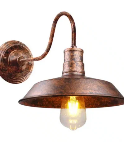 American Loft Sconce Gooseneck Wall Lights LED E27 Vintage Industrial Iron Cage Farmhouse Wall Lamp Home Bar Decor Lighting