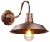 Vintage wall sconce with industrial iron cage and gooseneck arm