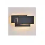 Modern wall sconce with three-layer stacked LED design in a living room