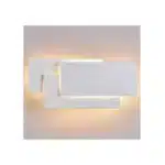 Modern wall sconce with three-layer stacked LED design in a living room