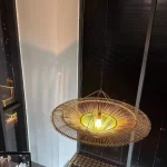 Kasa Handwoven Bamboo Pendant Light - Japanese Straw Hat Ceiling Light for Dining Room, Kitchen Island and Living Room
