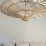 Kasa Handwoven Bamboo Pendant Light - Japanese Straw Hat Ceiling Light for Dining Room, Kitchen Island and Living Room