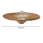Kasa Handwoven Bamboo Pendant Light - Japanese Straw Hat Ceiling Light for Dining Room, Kitchen Island and Living Room